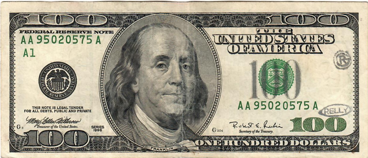 $100 Bill Series 1996 Hard to Find 27 years old NICE! P19 