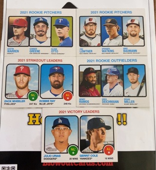 2022 Topps Heritage 5 Card Lot