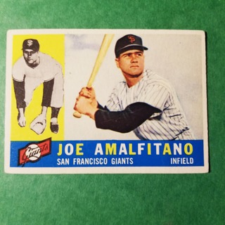 1960 - TOPPS EXMT - NRMT BASEBALL  - CARD NO. 356  - JOE AMALFITANO - GIANTS  