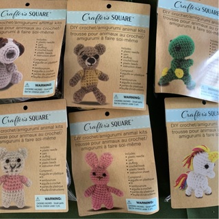 Lot Of 6 Crafter’s Square DIY Crochet Animal  Kits - NEW