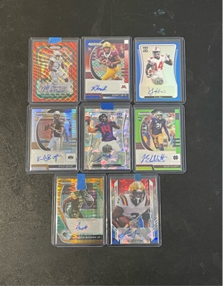 8 card Lot NFL auto RCs all low numbered one is numbered at 4 