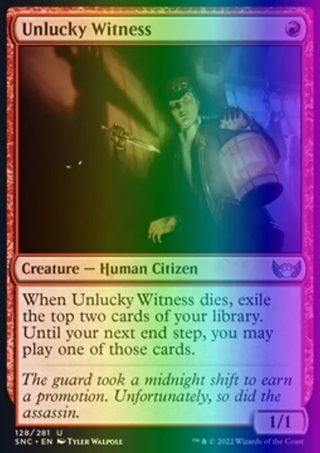 MTG Magic the Gathering Unlucky Witness (128/547) Streets of New Capenna