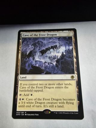 Magic the gathering mtg Cave of the Frost Dragon rare card Forgotten Realms