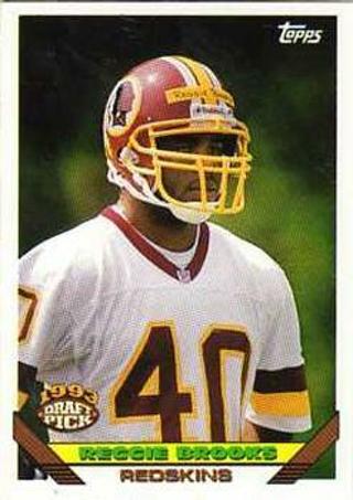 Reggie Brooks 1993 Topps Rookie card Washington Redskins