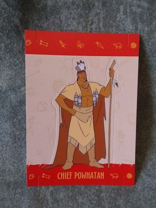 Pocahontas Trading Card punch Out Figure