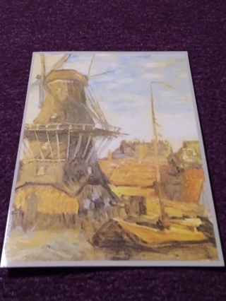 Impressionist Greeting Card - CLAUDE MONET WINDMILL IN AMSTERDAM, 1874