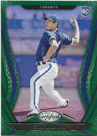 2020 CERTIFIED SHUN YAMAGUCHI GREEN HOLO ROOKIE CARD