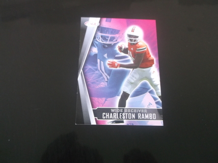 2022 SAGE Hit    Charleston Rambo  Card   #   5    Miami Hurricanes