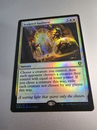 Magic the gathering mtg Sculpted Sunburst foil card rare Baldurs Gate