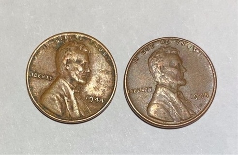 1944 & 1945 LINCOLN "SHELL CASE" WHEAT CENTS