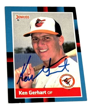Autographed Ken Gerhart 1988 Donruss Baltimore Orioles #213