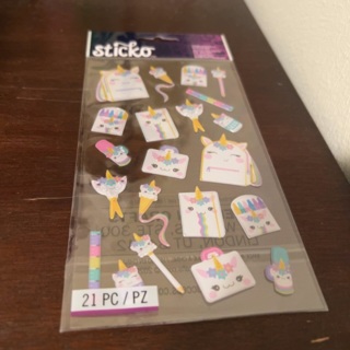 Sticko dimensional unicorn stickers 