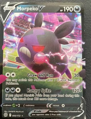 NM Ultra Rare Morpeko V Pokemon card TCG SWSH