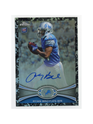 Ryan Broyles ★★ Card: 2012 Topps Chrome Rookie Autographs Camo Refractors #186 /105