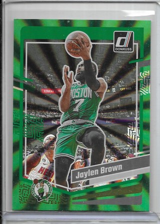 Jaylen Brown 2023-24 Donruss Holo Green Laser #128