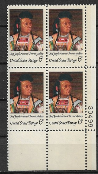 1968 Sc1364 Chief Joseph of the Nez Perce MNH PB4