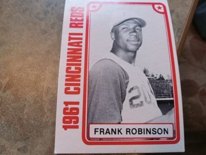 1980 TCMA- 1961 CINCINNATI REDS WORLD CHAMPIONS FRANK ROBINSON BASEBALL CARD