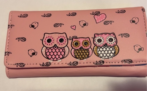 Owl themed Pink wallet NIP