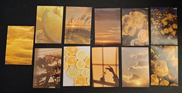 Dollhouse Miniature Paper Picture Prints Orange