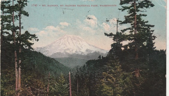 Vintage Used Postcard: (r): 1909 Mount Rainier, WA