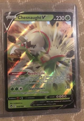 NM Ultra Rare Chestnaught V Pokemon card TCG SWSH