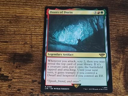 Magic the gathering mtg Doors of Durin rare card Lord of the rings
