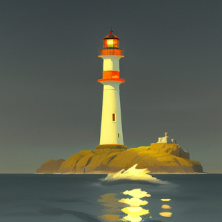 Listia Digital Collectible: Lighthouse in ocean