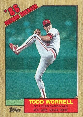 Todd Worrell 1987 Topps Record Breaker St. Louis Cardinals