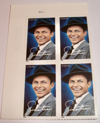 Scott #4265, Sinatra, Pane of 4 Useable 42¢ US Postage Stamps