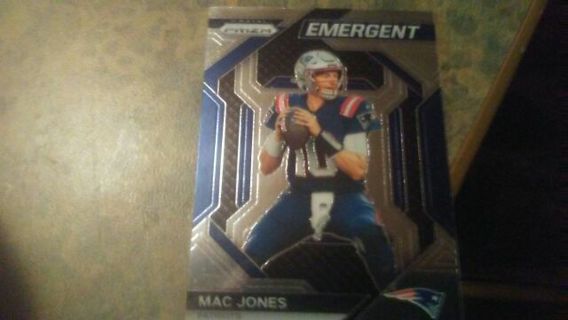 2023 PANINI PRIZM EMERGENT MAC JONES NEW ENGLAND PATRIOTS FOOTBALL CARD# H-1