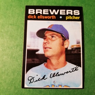1971 Topps Vintage Baseball Card # 309 - DICK ELLSWORTH - BREWERS - NRMT/MT