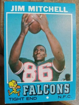 1971 T.C.G. JIM MITCHELL ATLANTA FALCONS FOOTBALL CARD# 84