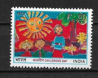 1973 India Sc596 Children Day MNH