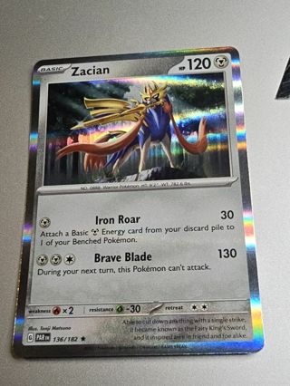 Pokemon Zacian 136/182 holo rare card