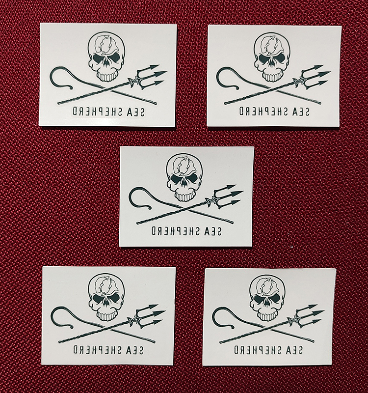FREE: 5 Sea Shepherd 2 inch Temporary Tattoos Whale Wars