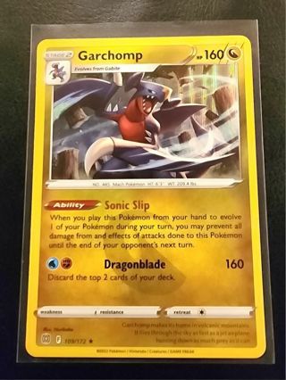 GARCHOMP 109/172 POKEMON RARE HOLO