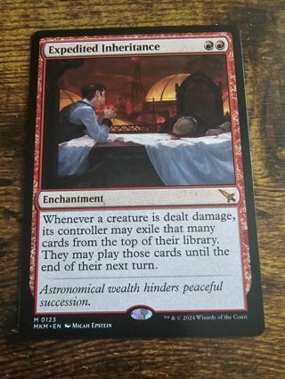 Magic the gathering mtg Expedited Inheritance Mythic Rare card Murder Karlov Manor