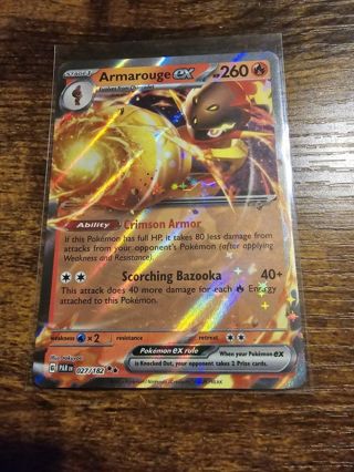 Pokemon Armarouge EX 027/182 double rare card