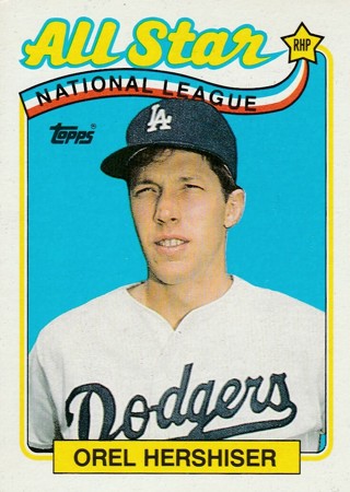 Orel Hershiser 1989 Topps 394 Los Angeles Dodgers Baseball Card