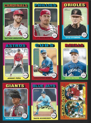 2024 Topps Heritage 9 different Cards - with Insert & Rookie - 1975 Design - All Listed