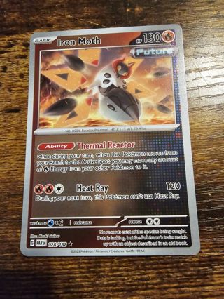 Pokemon Iron Moth 028/182 holo rare card