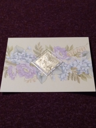 Gold Seal Floral Notecard