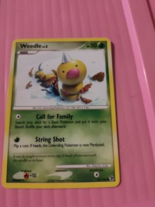 Weedle Pokemon Card