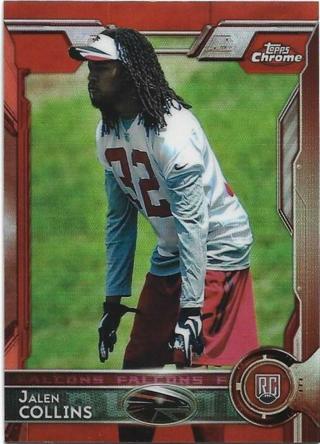 2015 TOPPS CHROME JALEN COLLINS ORANGE REFRACTOR ROOKIE CARD