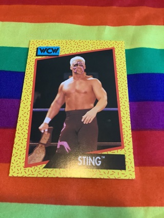 WWE WCW 1991 Impel Collectible Wrestling Card #2 Sting