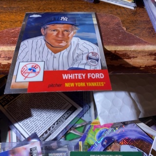 2022 topps chrome whitey ford baseball card 