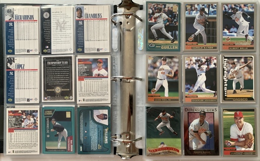 Topps 2000s Baseball Card Lot of 265 3-Ring Notebook - Yankees, Rookies, HOFers