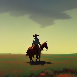 Listia Digital Collectible: Cowboy on horse