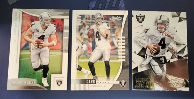 Derek Carr card lot Raiders Saints