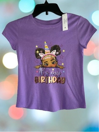 New Kids It’s My Birthday Medium (7-8) Purple T Shirt